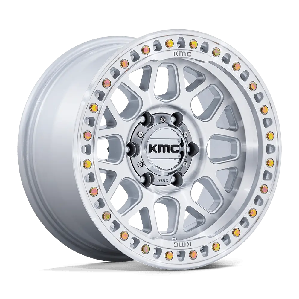 Kmc Km549 Gloss Silver W/ Machined Face Grs Wheel 1