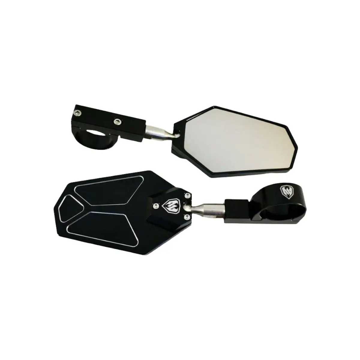 Billet Convex Mirrors Fits 1.75"- 2" (Set Of 2) 1