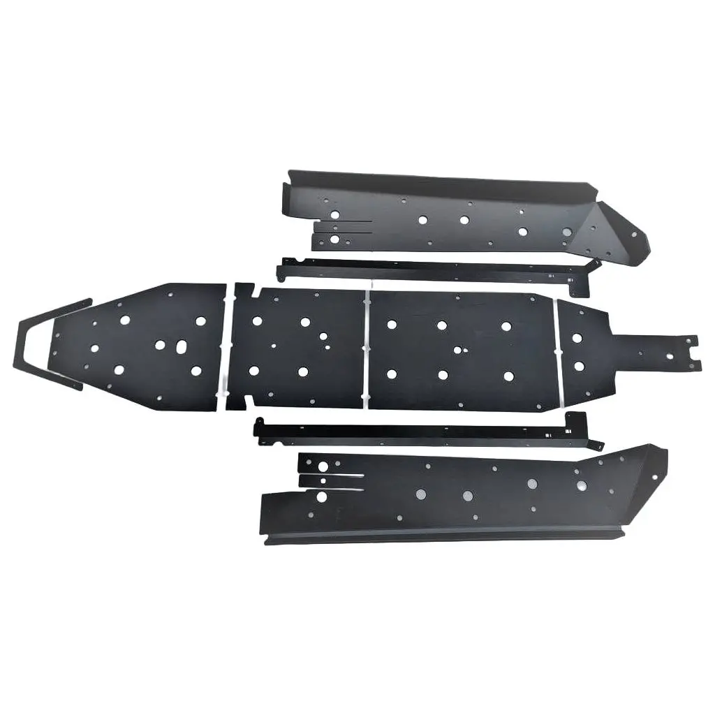 Polaris Rzr Turbo R 4 Full Skid Plate With Sliders 1