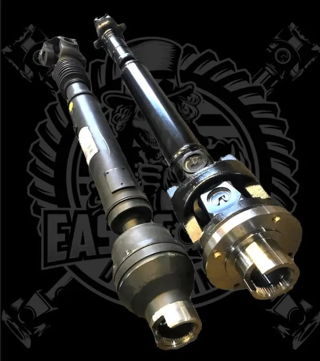 East Coast Driveline 2019-2026 Dodge Ram 2500/3500 5Th Gen 6.7L/6.4L Upgraded 1410 Or 1350 Series High Angle Double Cardan Front Driveshaft With New Transfer Case Bolt-On Style Flange Yoke 1