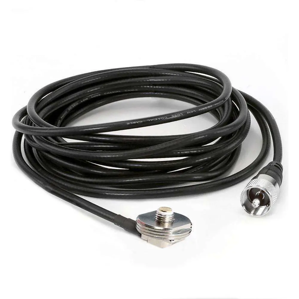 15 Ft Antenna Coax Cable With 3/8 Nmo Mount 1