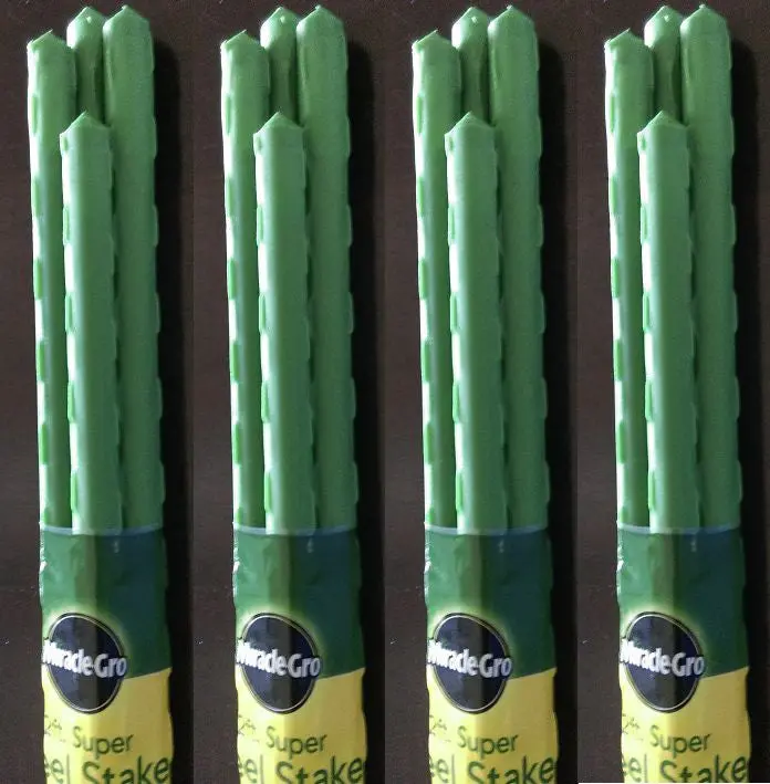 Miracle Gro Smg12198w 2 Pack 4' / 48" Green Plastic Coated Metal Plant Stakes - Quantity Of 10 (2) Packs 1