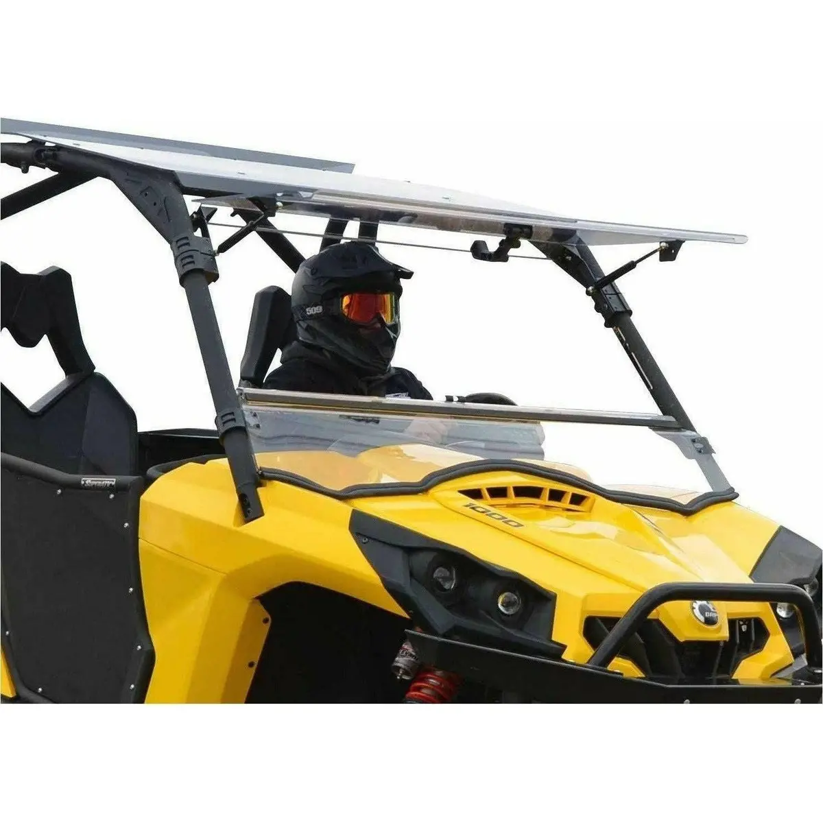 Can Am Commander Scratch Resistant Flip Windshield 1