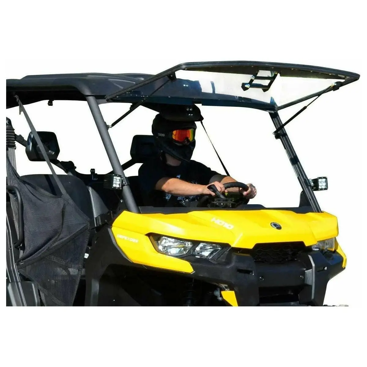 Can Am Defender Scratch Resistant Flip Windshield 1