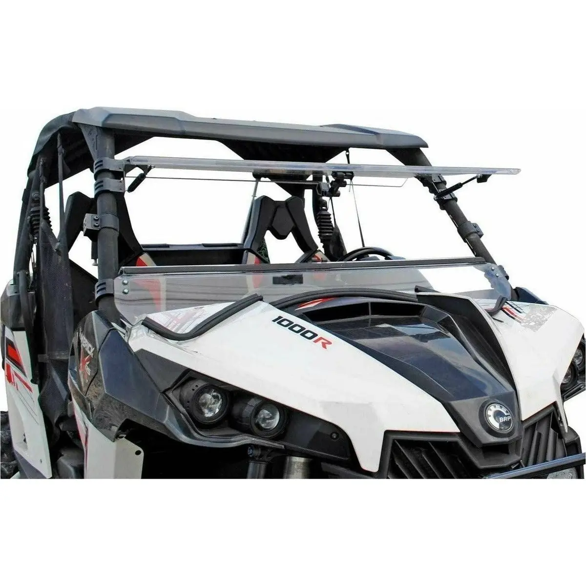 Can Am Maverick Scratch Resistant Flip Windshield 1