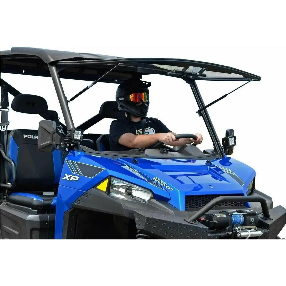 Polaris Ranger Xp 1000 Scratch Resistant Flip Windshield 1