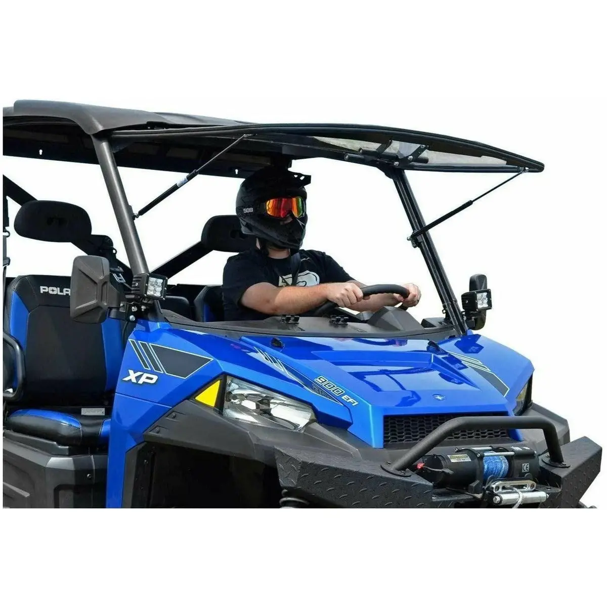 Polaris Ranger Xp 900 Scratch Resistant Flip Windshield 1