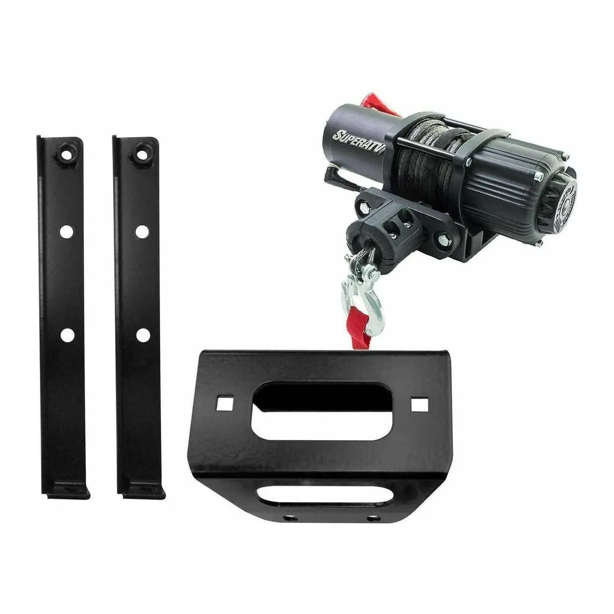 Polaris Rzr Winch Mounting Plate And Winch 1
