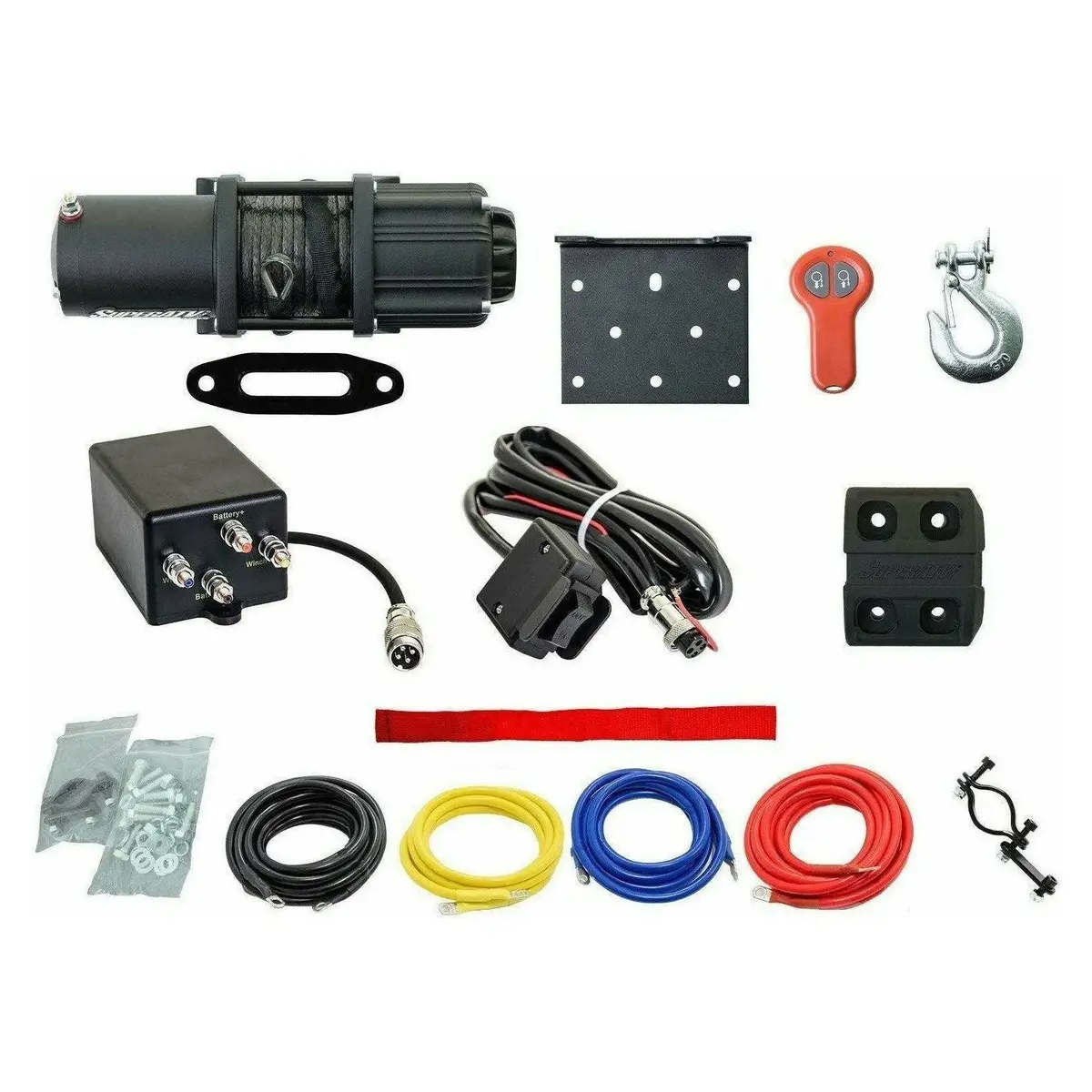 Polaris Rzr Winch Mounting Plate And Winch 2
