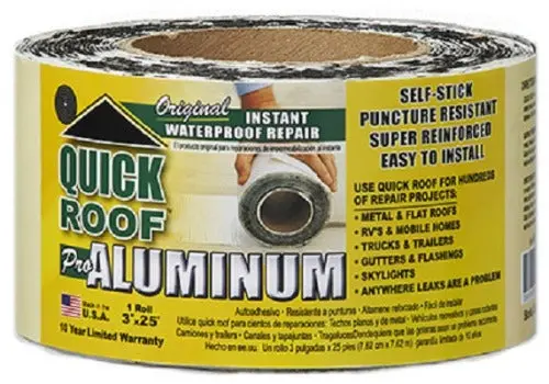 Cofair Qr325 3" X 25' Quick-Roof Aluminum Waterproof Roof Repair Seal Tape - Quantity Of 1 1