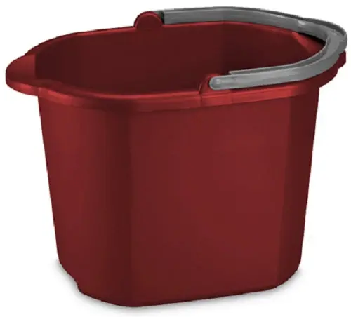 Sterilite 11215806 16 Qt Classic Red Dual Spout Cleaning Pail / Bucket - Quantity Of 6 1