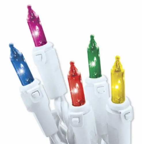 Holiday Wonderland 48601-88A 100-Count Multi-Color With White Cord Christmas Light Set - Quantity Of 3 1