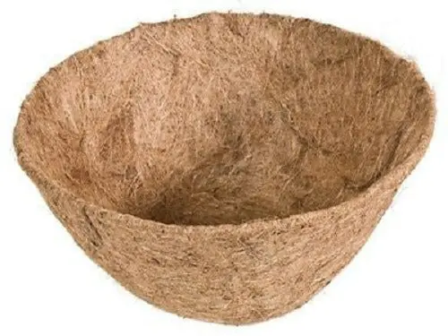 Panacea 88592Gt 14" Round Coco Fiber Hanging Basket Planter Formed Liners - Quantity Of 24 1