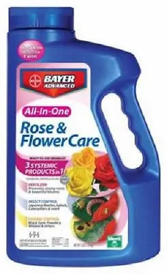 Bayer 701110A All In 1 4 Lb Systemic Rose & Flower Care Insect Disease & Food - Quantity Of 3 1