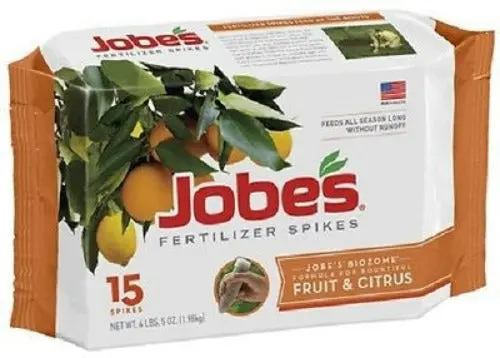 Jobe's 01612 15 Pack Fruit Tree / Citrus Fertilizer Food Spikes - Quantity Of 5 1