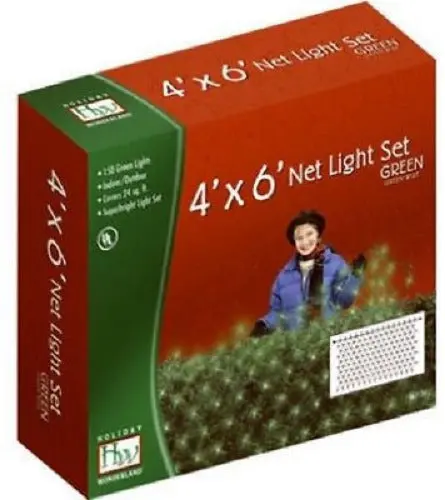 Holiday Wonderland 48957-88 150-Count 4' X 6' Green Net Shrub Christmas Lights - Quantity Of 1 1