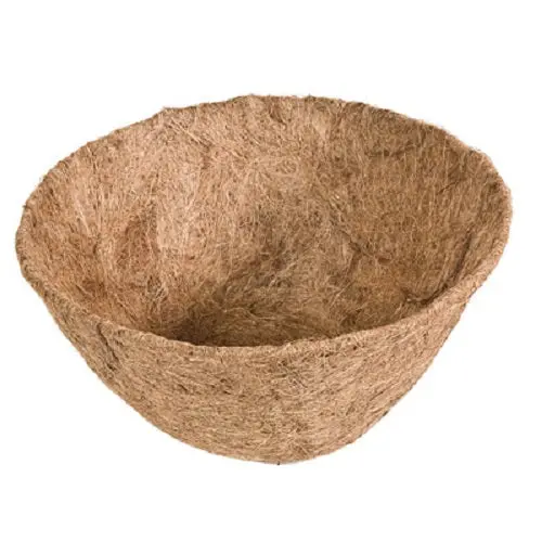 Panacea 88593Gt 7.5" X 16" Round Coco Fiber Plant Basket Liner - Quantity Of 12 1