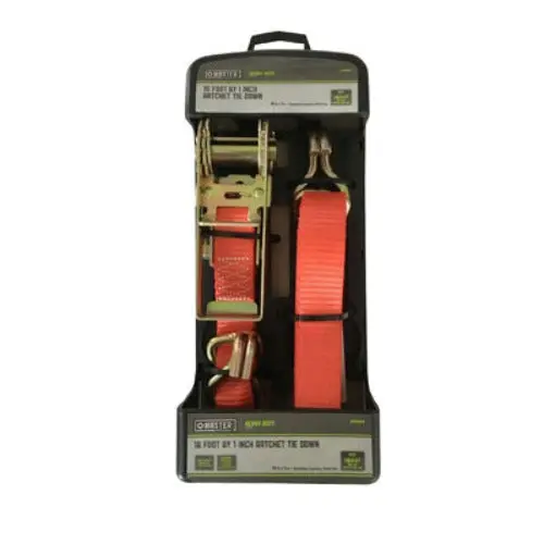 Boxer Mm19 16 'X 1" Hd 1000 Lb Ratchet Tie Down Strap - Quantity Of 12 1