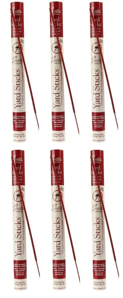 Scent Shop 90910 15-Pack Skeeter Screen Incense Mosquito Deterrent Yard Stick - Quantity Of 6 1