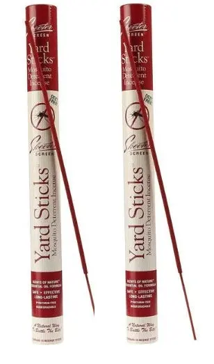 Scent Shop 90910 15-Pack Skeeter Screen Incense Mosquito Deterrent Yard Stick - Quantity Of 2 1