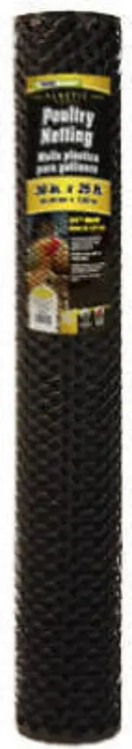 Midwest 889240A 3' X 25' 3/4" Mesh Black Pvc Poultry Chicken Wire Netting - Quantity Of 9 1
