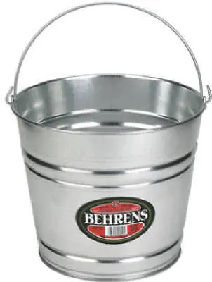 Behrens 1210Gs 10 Quart Galvanized Steel Metal Water Pail / Buckets W Handle - Quantity Of 12 1