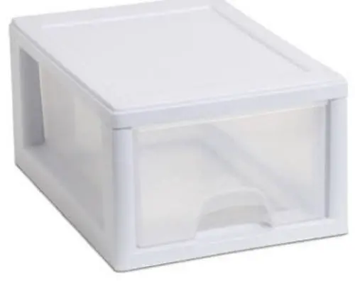 Sterilite 20518006 Small See Through Storage Drawers With White Frame - Quantity Of 4 1